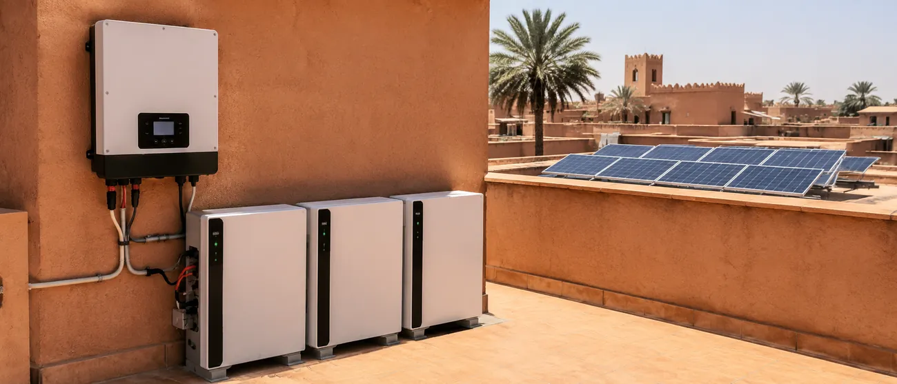 Système de stockage batterie solaire à Marrakech